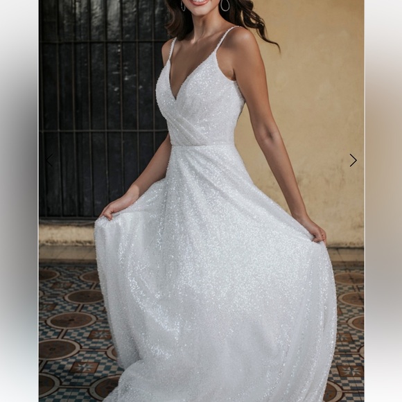 Abella wedding dress, bridal gown, Fall 2023, Sequin, Sparkle - Picture 6 of 16